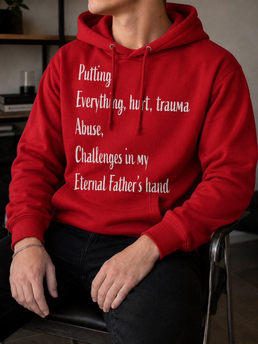 P.E.A.C.E. Putting Everything, hurt, trauma, Abuse, Challenges in my Eternal Father's hand Hoodie (Copy)